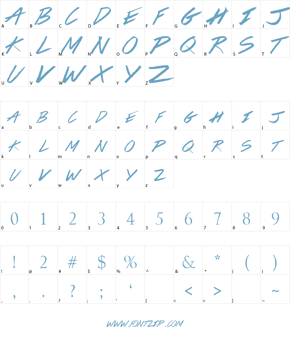 Colors Of Autumn Font Character